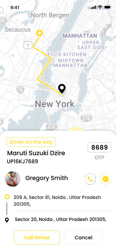 Booking accepted by driver