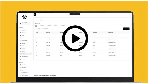 Admin panel mockup